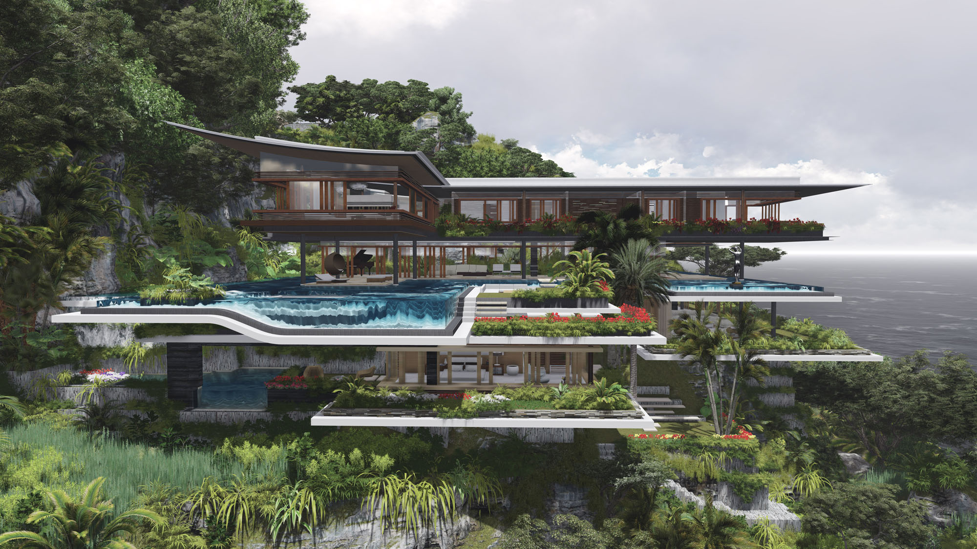 Render de Casa Xalima Island de Martin Ferrero Architecture