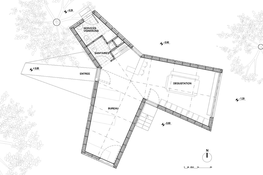 Planos de La Cabotte de H20 Architectes