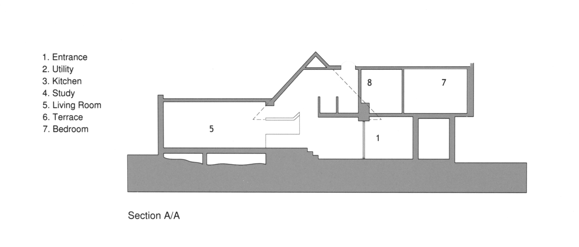 Plano de Plug-in Cottage de MacGabhann Architects