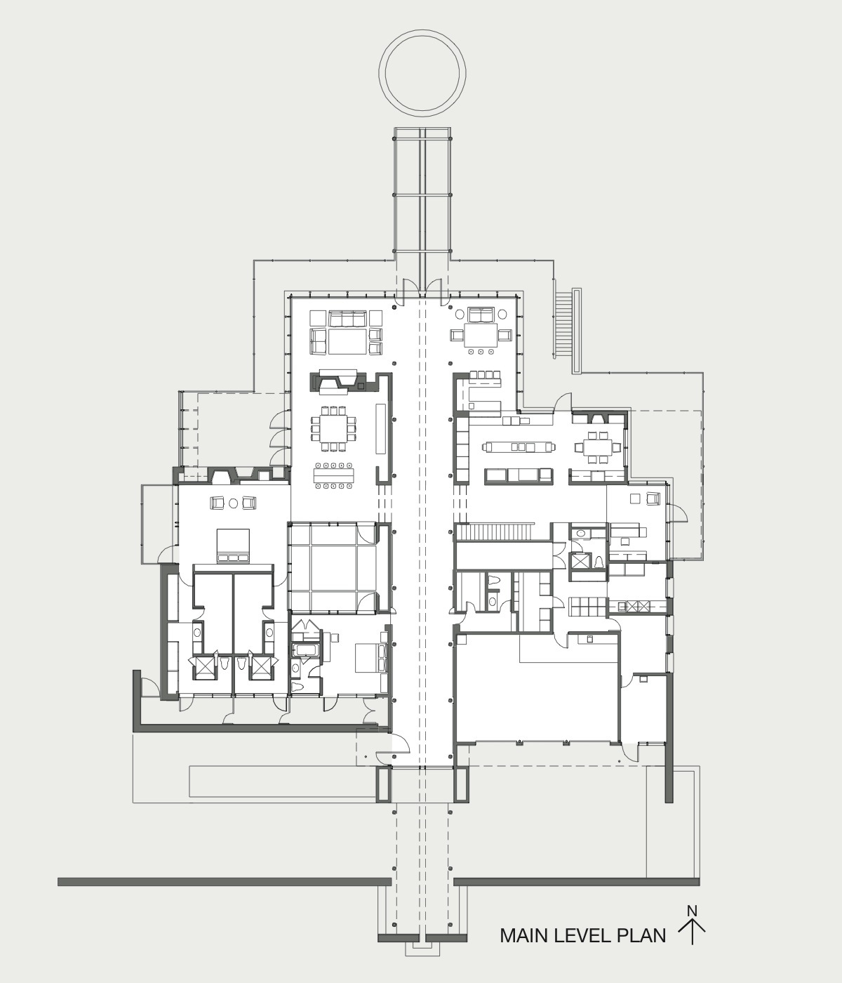Plano de Casa Valle Escondido de Bucchieri Architects